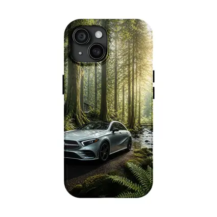 Mercedes Benz A Class Forest Road Scene