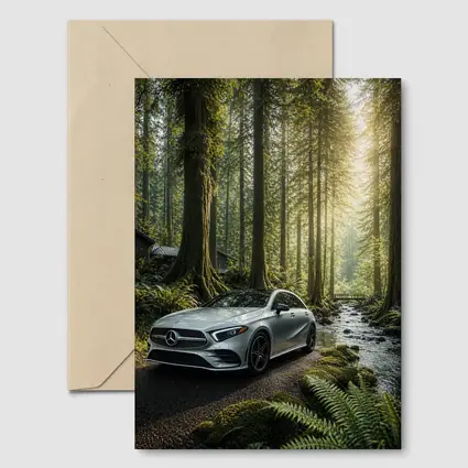 Mercedes Benz A Class Forest Road Scene