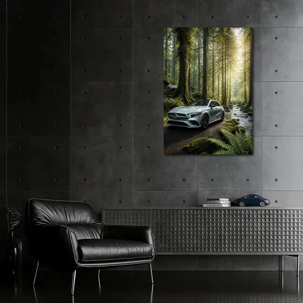 Mercedes Benz A Class Forest Road Scene