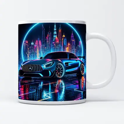 Mercedes AMG GT Neon City Night Art