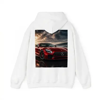 Mercedes AMG GT Red Wet Road Clouds