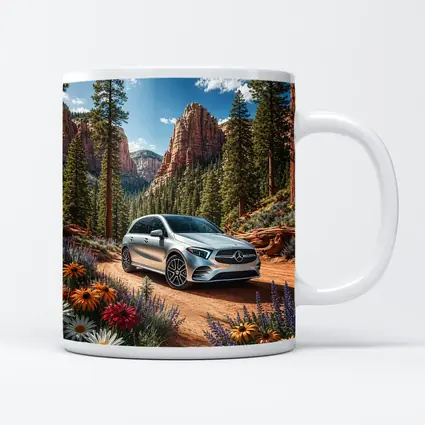 Mercedes Benz B Class Canyon Forest Scene