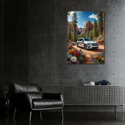 Mercedes Benz B Class Canyon Forest Scene