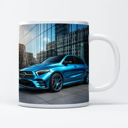 Mercedes Benz B Class Blue Urban Setting