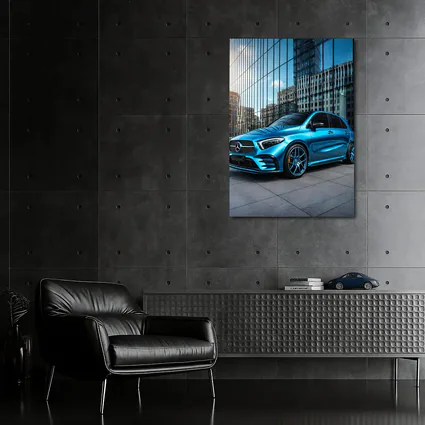 Mercedes Benz B Class Blue Urban Setting