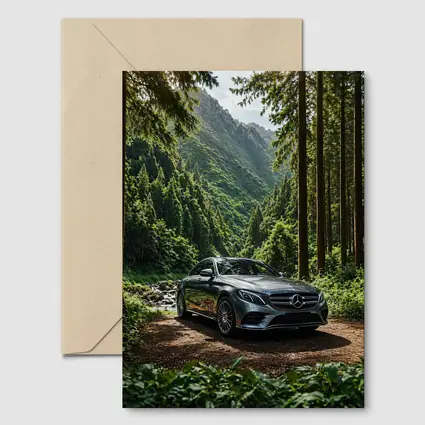 Mercedes Benz E Class Forest Mountain Setting