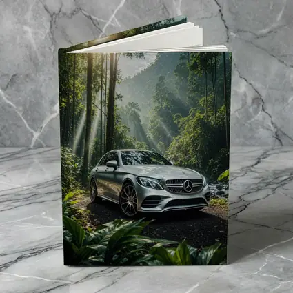 Mercedes C Class Silver Forest Sunlight