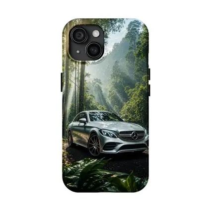 Mercedes C Class Silver Forest Sunlight