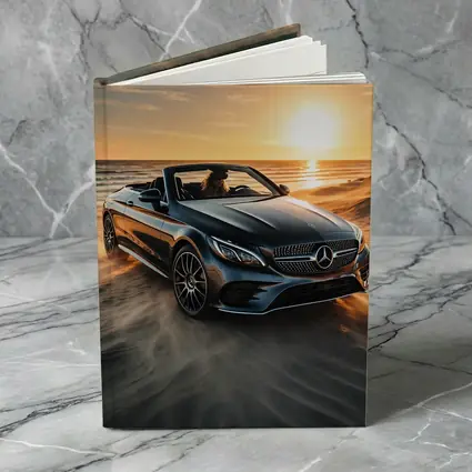Mercedes C Class Cabriolet Sandy Beach Sunset
