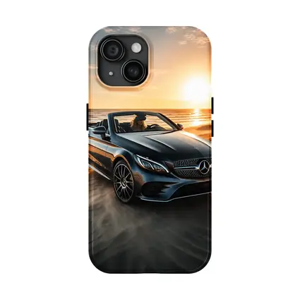 Mercedes C Class Cabriolet Sandy Beach Sunset