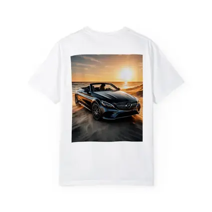 Mercedes C Class Cabriolet Sandy Beach Sunset