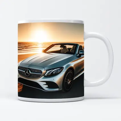 Mercedes C Class Cabriolet Beach Sunset