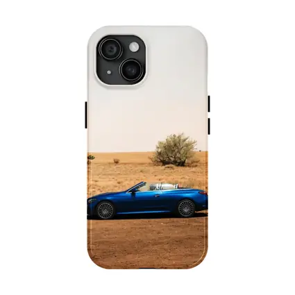 Mercedes CLE Cabriolet Blue Desert Landscape