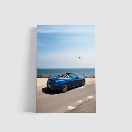 Mercedes CLE Cabriolet Blue Coastal Road Drive