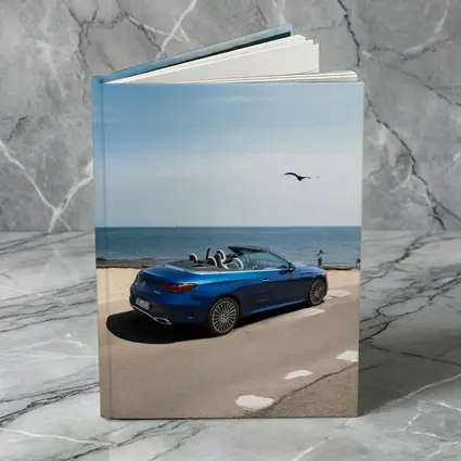 Mercedes CLE Cabriolet Blue Coastal Road Drive