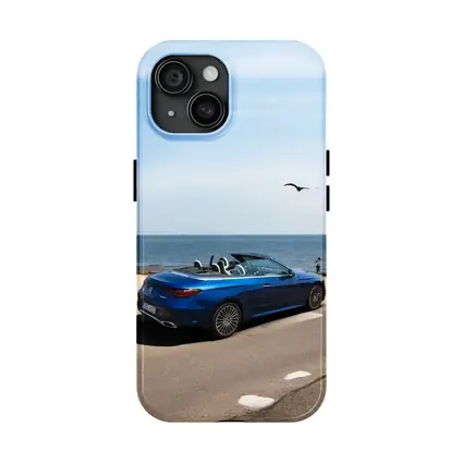 Mercedes CLE Cabriolet Blue Coastal Road Drive