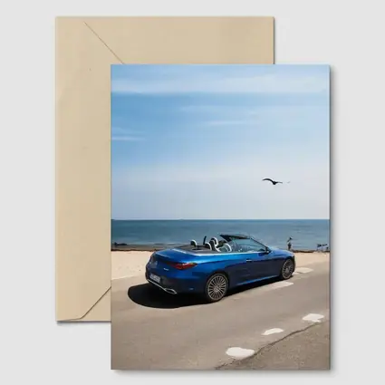 Mercedes CLE Cabriolet Blue Coastal Road Drive