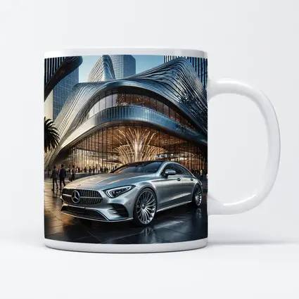 Mercedes CLS Silver Outside Luxury Architecture