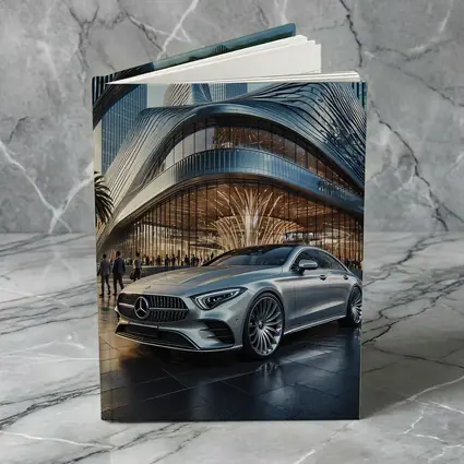 Mercedes CLS Silver Outside Luxury Architecture