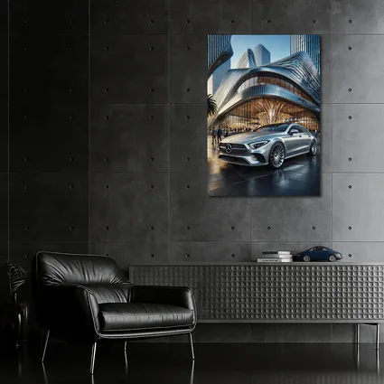 Mercedes CLS Silver Outside Luxury Architecture