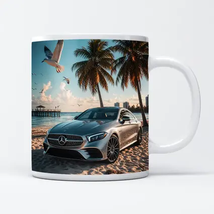 Mercedes CLS Parked on Sunny Beach