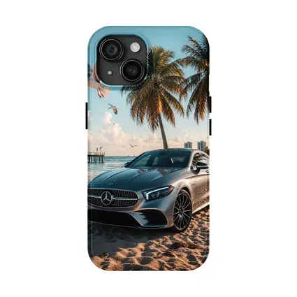Mercedes CLS Parked on Sunny Beach