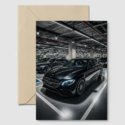 Mercedes Benz E Class Underground Parking Night