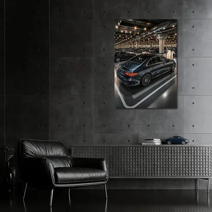Mercedes E Class Sedan Indoor Parking Lot