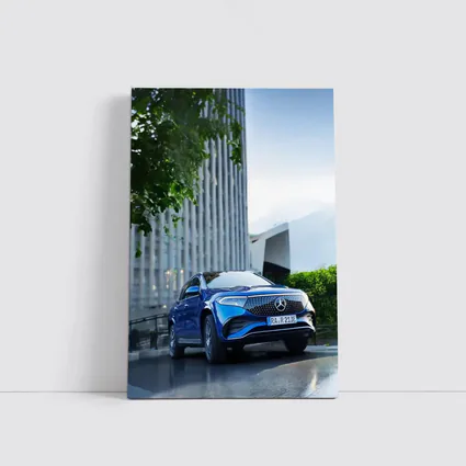 Mercedes EQA Blue Electric SUV City Street