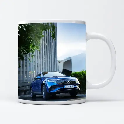 Mercedes EQA Blue Electric SUV City Street