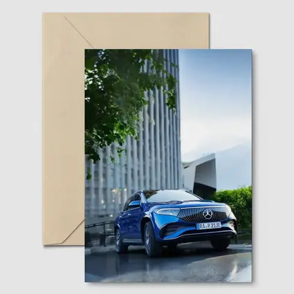 Mercedes EQA Blue Electric SUV City Street