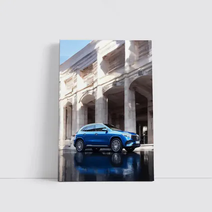 Mercedes EQA Blue SUV Urban Architecture