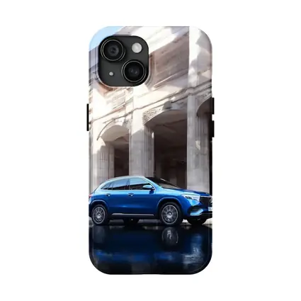 Mercedes EQA Blue SUV Urban Architecture