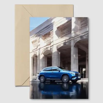 Mercedes EQA Blue SUV Urban Architecture