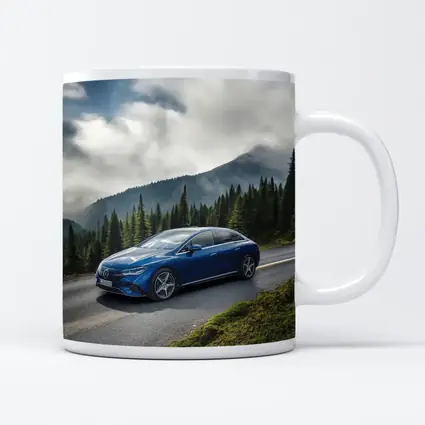 Mercedes EQE Blue Mountain Road Drive