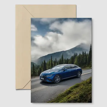 Mercedes EQE Blue Mountain Road Drive