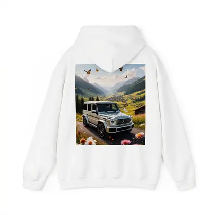Mercedes G Class White Alpine Valley Scene