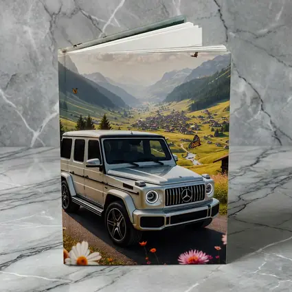 Mercedes G Class White Alpine Valley Scene