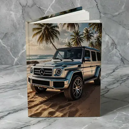 Mercedes G Class Silver Beach Palm Trees