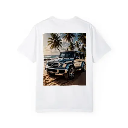 Mercedes G Class Silver Beach Palm Trees