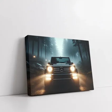 Mercedes G Class Dark Misty Forest Night