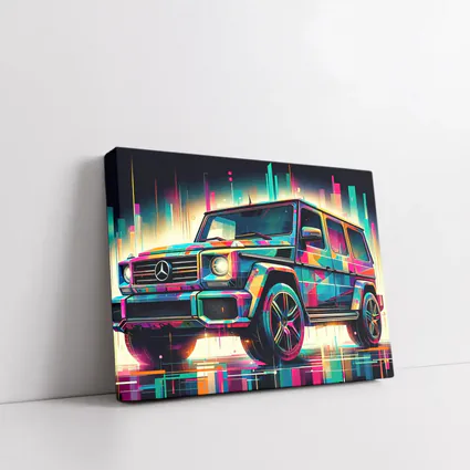 Mercedes G Class Neon Abstract Art