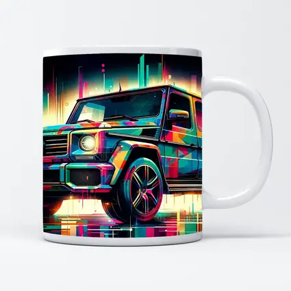 Mercedes G Class Neon Abstract Art