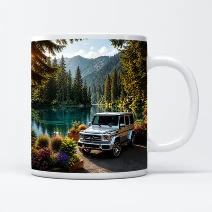 Mercedes G Class Silver SUV Mountain Lake
