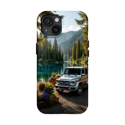 Mercedes G Class Silver SUV Mountain Lake