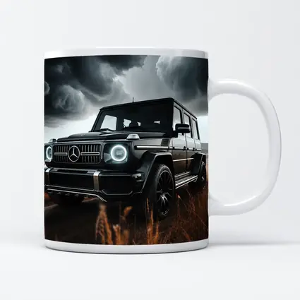 Mercedes G Class Dark Stormy Field Scene