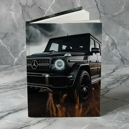 Mercedes G Class Dark Stormy Field Scene