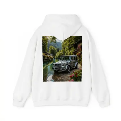 Mercedes G Wagen Silver By Mountain River