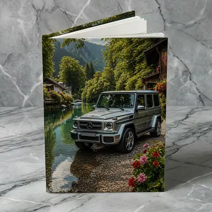 Mercedes G Wagen Silver By Mountain River