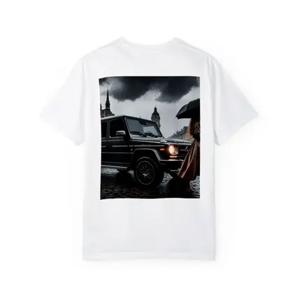 Mercedes G Wagon Rainy European City Street